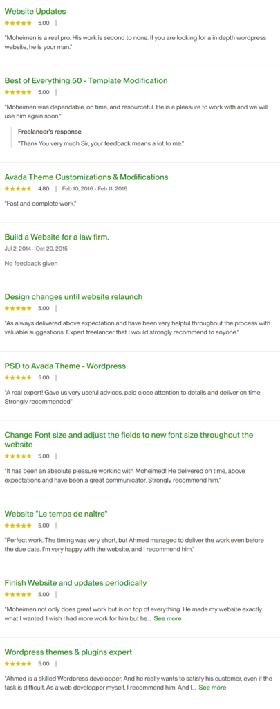 Upwork Profile - Moheimen Ahmed Upwork Profile - Moheimen Ahmed